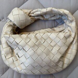 Bottega Veneta Mini Jodie Hobo in White “Chalk”